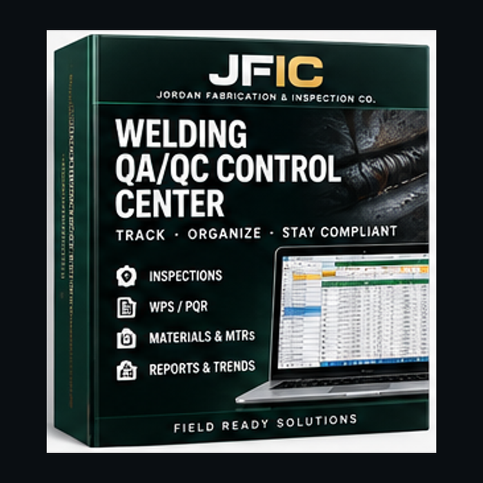 Welding QA/QC Control Center